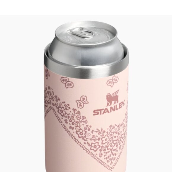 1 DAY SALE Stanley Floral Pink 10 oz Can Cooler NWT No Box - Picture 7 of 8
